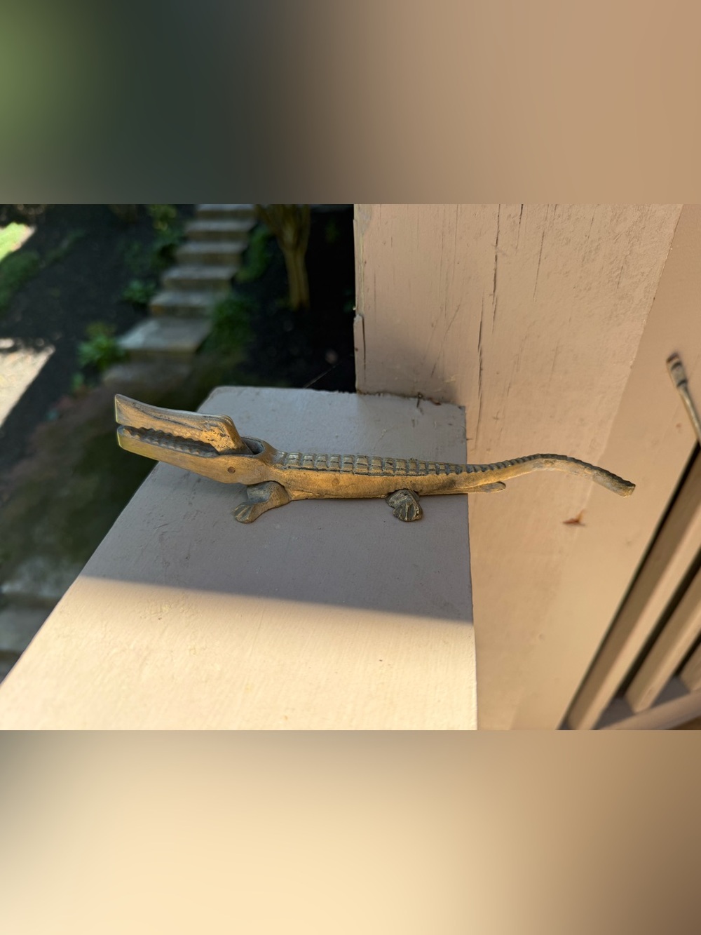 MID CENTURY BRASS BRONZE ALLIGATOR NUTCRACKERVINTAGE